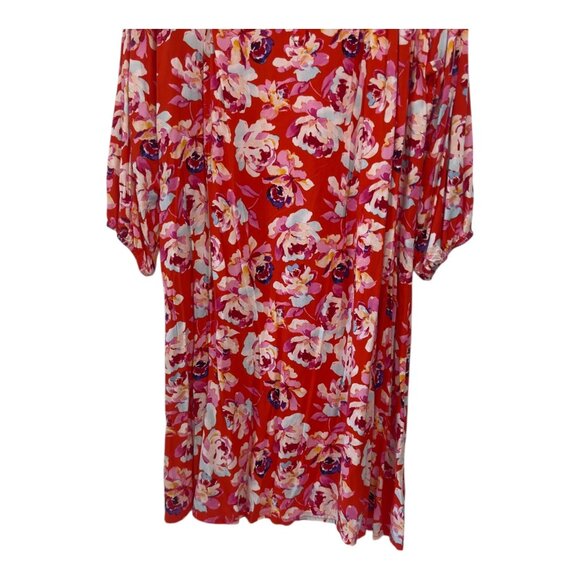 The Pioneer Woman Womens Red Floral Print Dress Size XXL 3-4 Sleeve - Picture 14 of 15